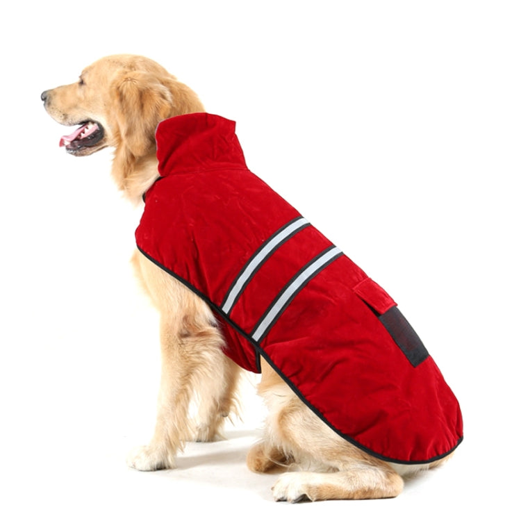New Autumn and Winter Style Golden Retriever Labrador Pet Dog Cotton Garment with Reflective Tape,Size: M, Bust: 52-59cm, Neck: 33-37cm