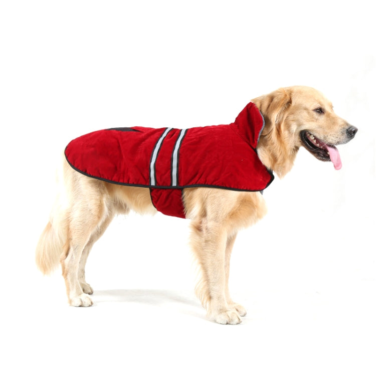New Autumn and Winter Style Golden Retriever Labrador Pet Dog Cotton Garment with Reflective Tape,Size: L, Bust: 64-72cm, Neck: 39-44cm