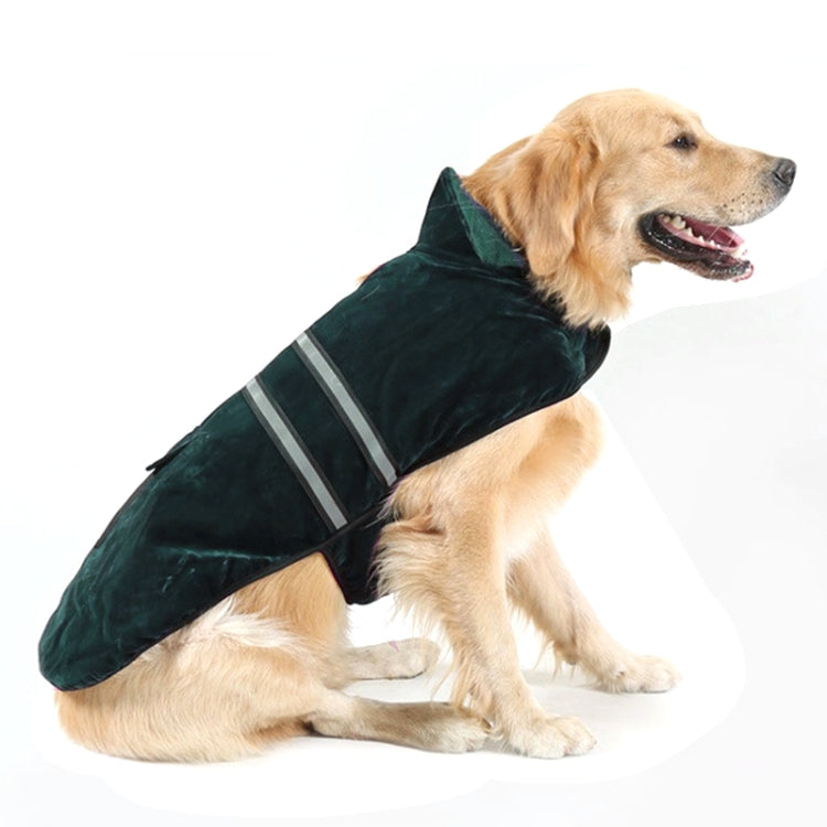 New Autumn and Winter Style Golden Retriever Labrador Pet Dog Cotton Garment with Reflective Tape,Size: L, Bust: 64-72cm, Neck: 39-44cm