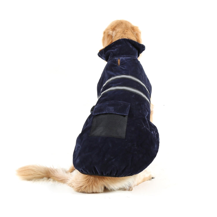 New Autumn and Winter Style Golden Retriever Labrador Pet Dog Cotton Garment with Reflective Tape,Size: L, Bust: 64-72cm, Neck: 39-44cm