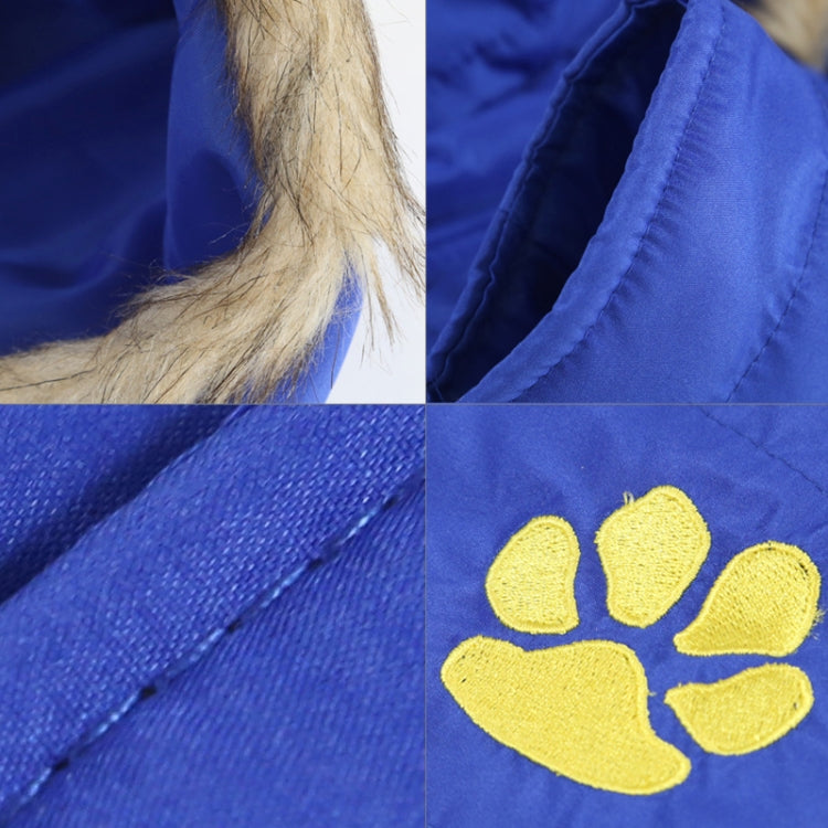 New Autumn and Winter Style Pet Embroidered Dog Thicken Warm Cotton Garment Size: XS, Bust: 33-35cm, Neck: 21-25cm(Red)