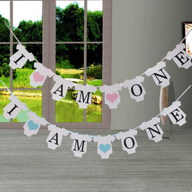 Craft Paper Baby Birthday Celebration Banner, Letter Style Birthday Banner Party Shooting Prop