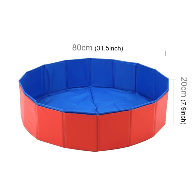 Pet Products Foldable Large Swimming Pool Bathtub for Dog and Cat Teddy,Diameter:80cm High:20cm