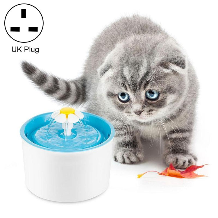 1.6L Automatic Electric Water Fountain Dog Cat Pet Drinker Bowl Drinking Fountain Dispenser, UK Plug
