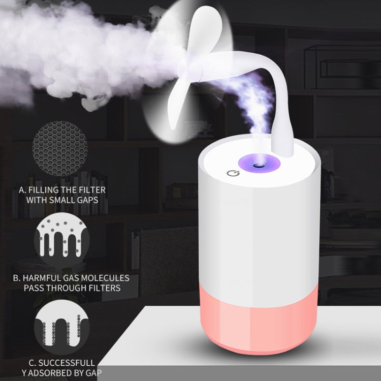 Multifunctional Household Vehicle Mute Air Humidifier Aromatherapy Machine Automatic Sprayer, Capacity: 320ml(Cyan)