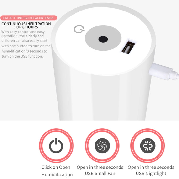 Multifunctional Household Vehicle Mute Air Humidifier Aromatherapy Machine Automatic Sprayer, Capacity: 320ml(Cyan)
