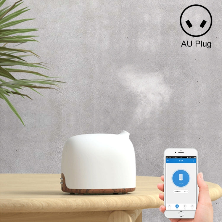 GX-02K Intelligent WIFI Wood-grain Air Humidifier Aromatherapy Essential Oil Diffuser Automatic Alcohol Sprayer, Dark Wood Grain,
