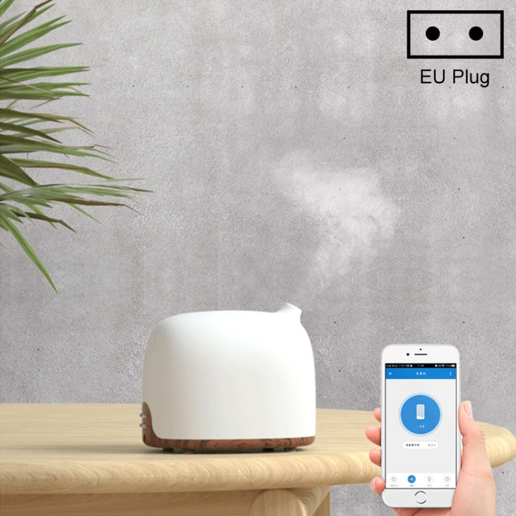 GX-02K Intelligent WIFI Wood-grain Air Humidifier Aromatherapy Essential Oil Diffuser Automatic Alcohol Sprayer, Dark Wood Grain,
