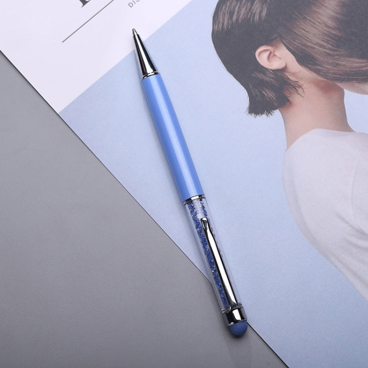 Black Ink Refill Creative Metal Crystal Pen Ballpoint Pens Touch Screen Capacitive Stylus, Random Color Delivery