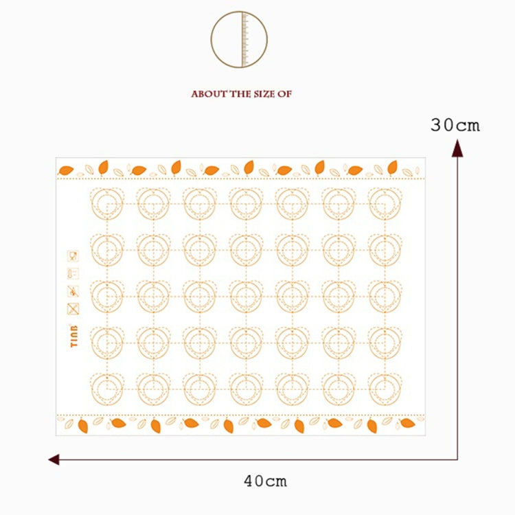 2 PCS Kitchen Multi-function Roast Macaron Sugar not Sticky Pad & Kneading Pad & Insulation Pad, Size: 40*30cm