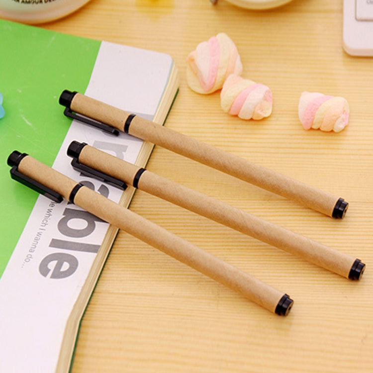 50 PCS 0.5mm Japanese Style Simple Kraft Paper Shell Gel Pen
