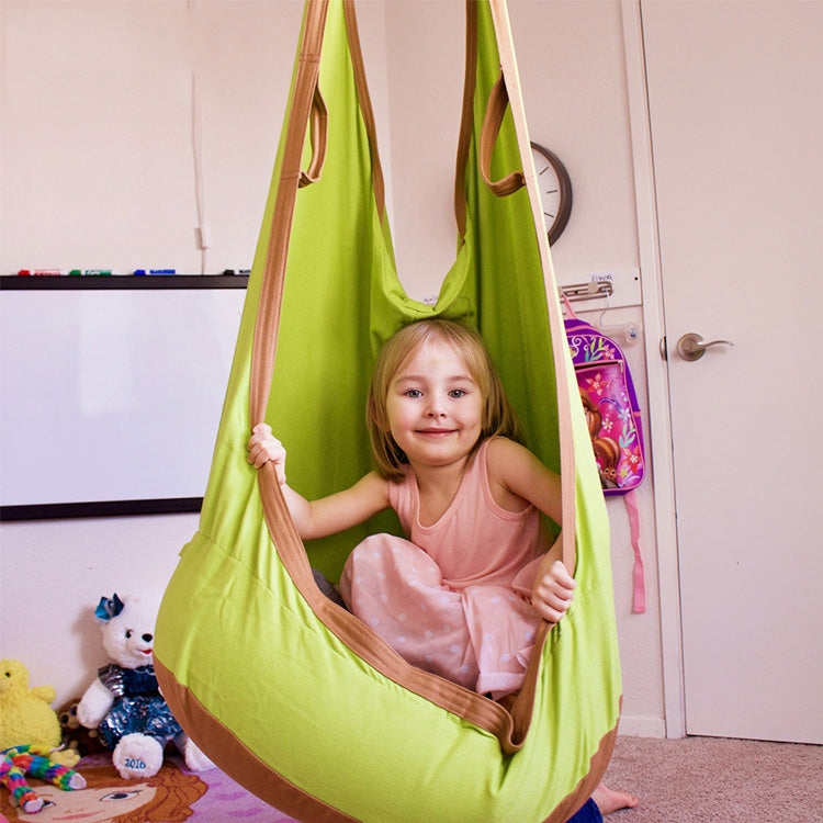 Adult and Children All-cotton Canvas Swing Indoor Housetop Hanging Hammock, Size: 55*75*145cm, Random Color Delivery