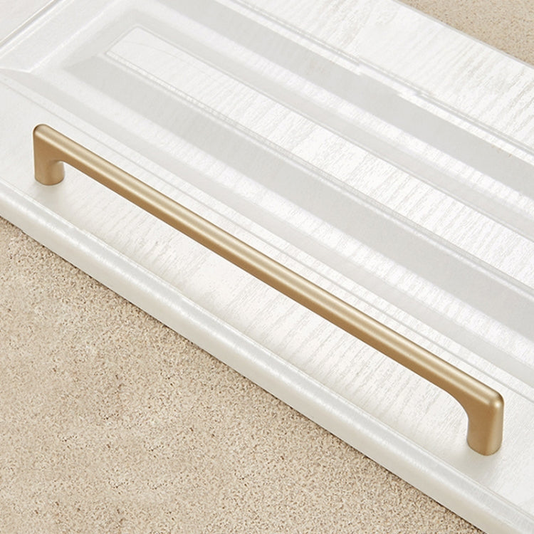 2 PCS 9011-192 Modern Simple Cabinet Door Handle Drawer Wardrobe Zinc Alloy Handle (Gold)