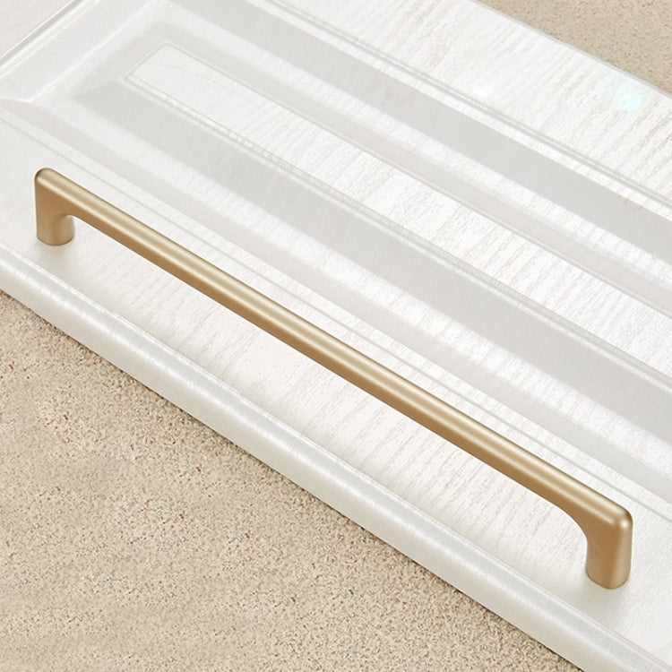 2 PCS 9011-224 Modern Simple Cabinet Door Handle Drawer Wardrobe Zinc Alloy Handle (Gold)