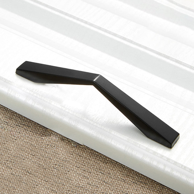 5 PCS 4068-128 Simple Cabinet Door Handle Drawer Wardrobe Zinc Alloy Handle (Black)