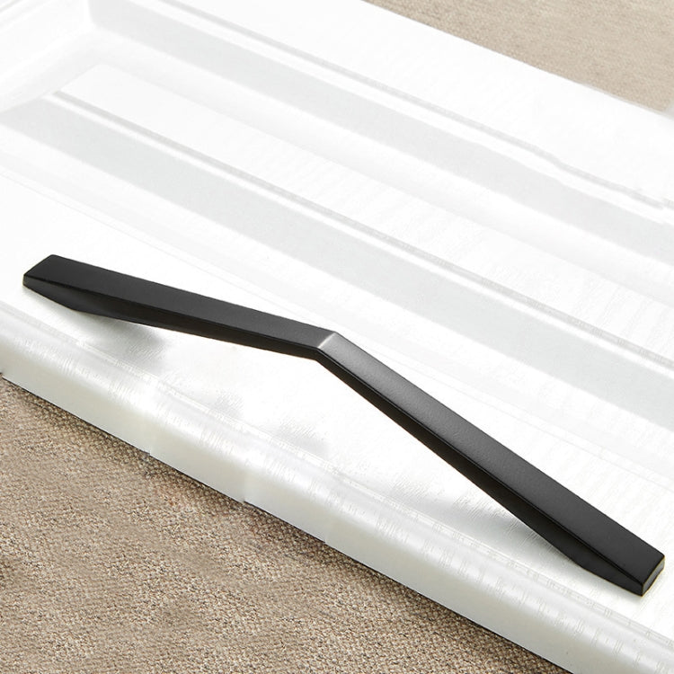 5 PCS 4068-192 Simple Cabinet Door Handle Drawer Wardrobe Zinc Alloy Handle (Black)