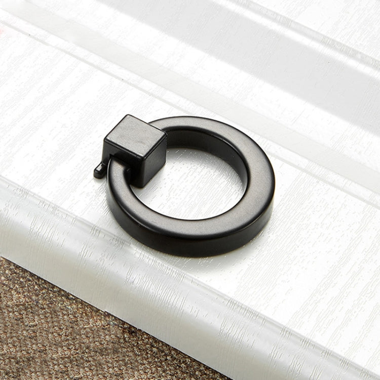 10 PCS 4201 Simple Cabinet Door Handle Drawer Wardrobe Zinc Alloy Handle (Black)