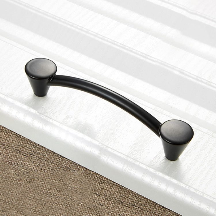 5 PCS 4203-96 Simple Cabinet Door Handle Drawer Wardrobe Zinc Alloy Handle (Black)