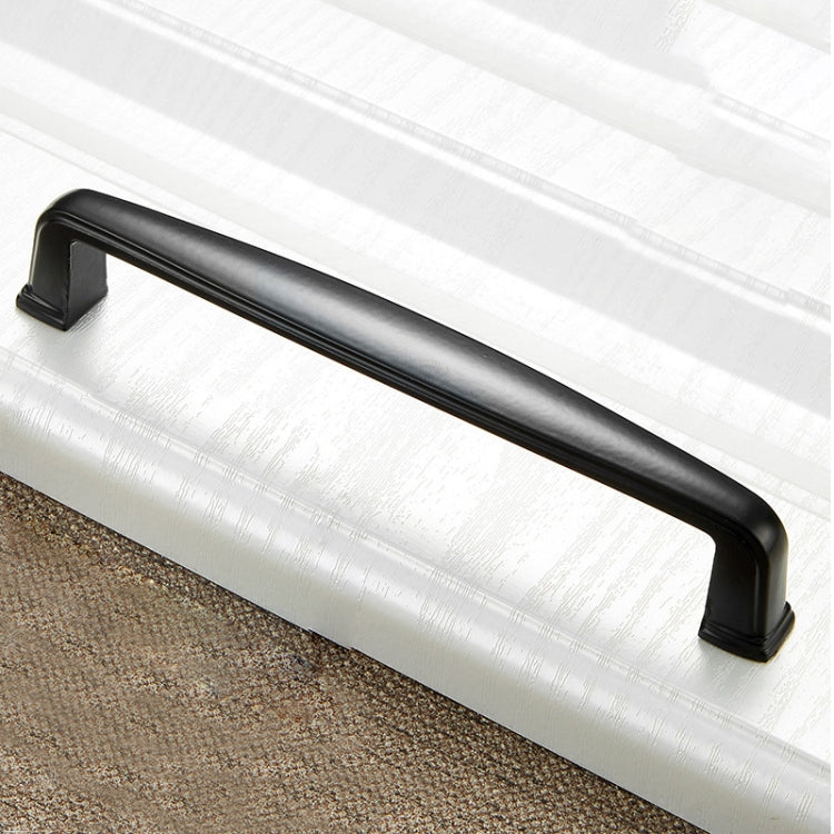 5 PCS 6227-128  Simple Cabinet Door Handle Drawer Wardrobe Zinc Alloy Handle (Black)