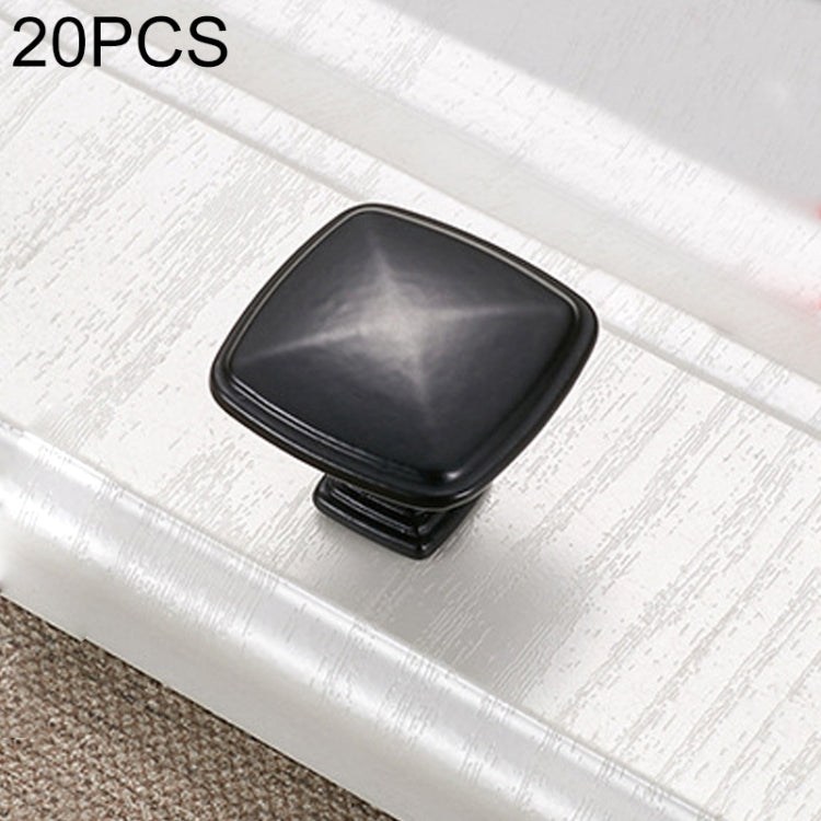 20 PCS 6227C Simple Cabinet Door Handle Drawer Wardrobe Zinc Alloy Handle(Black)