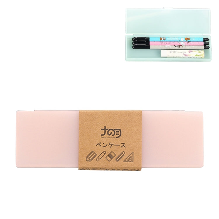 Creative Stationery Solid Color Translucent Scrub Stationery Case Pencil Case for Students School Office Supplies