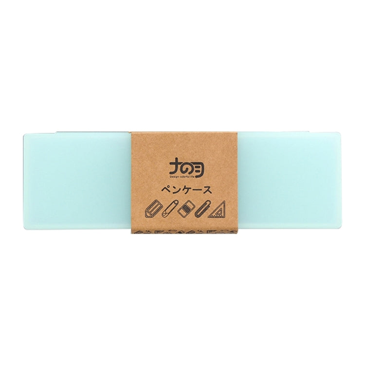 Creative Stationery Solid Color Translucent Scrub Stationery Case Pencil Case for Students School Office Supplies