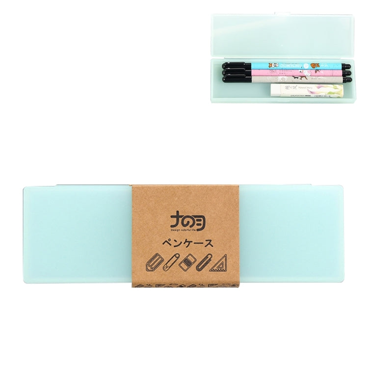 Creative Stationery Solid Color Translucent Scrub Stationery Case Pencil Case for Students School Office Supplies