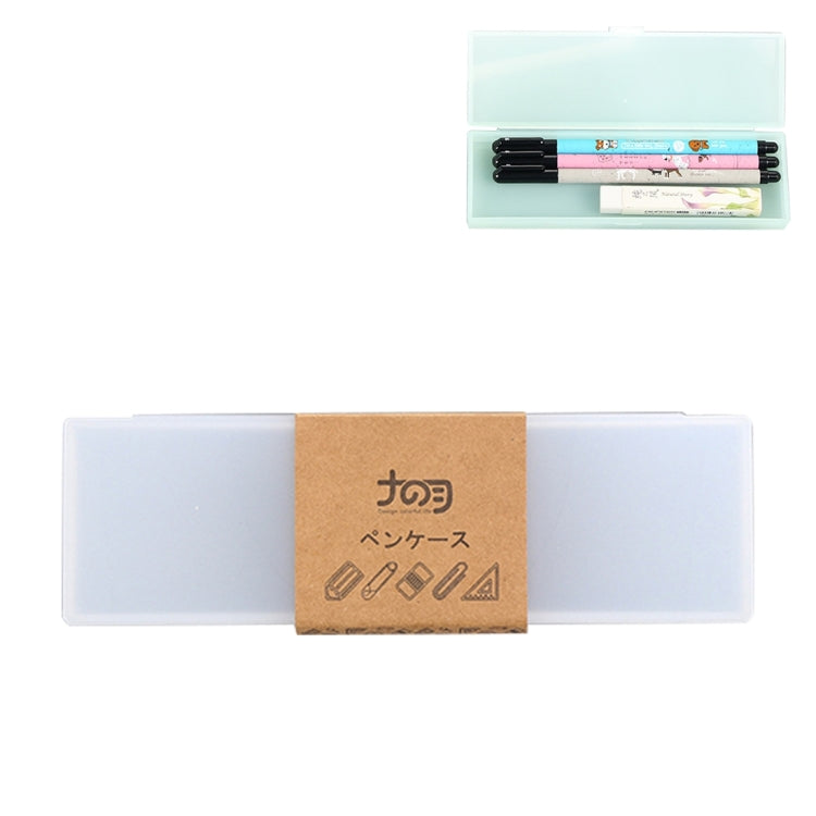 Creative Stationery Solid Color Translucent Scrub Stationery Case Pencil Case for Students School Office Supplies