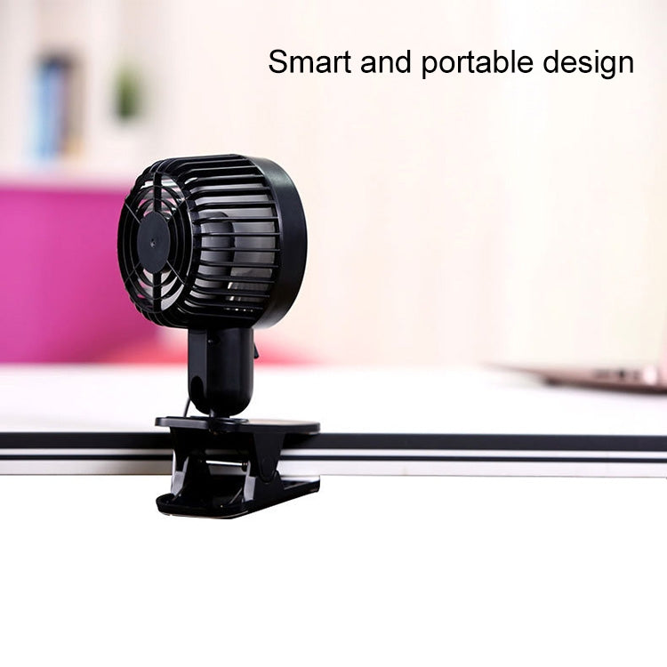 5V 1W Whisper Quiet Adjustable Tilt Cooling Desk Clip Fan, 2 Speeds