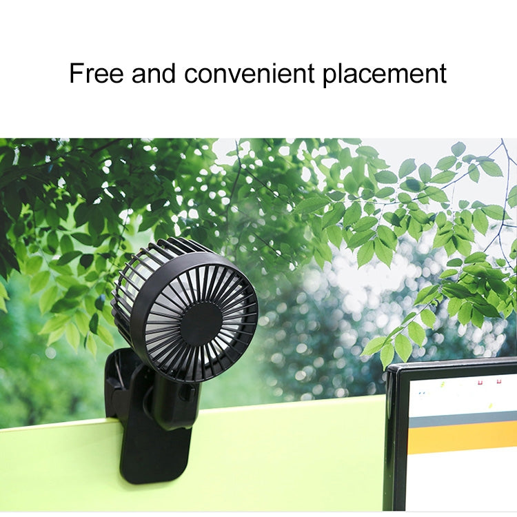 5V 1W Whisper Quiet Adjustable Tilt Cooling Desk Clip Fan, 2 Speeds
