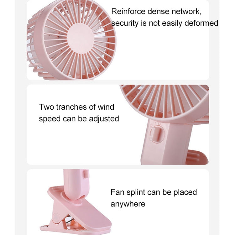 5V 1W Whisper Quiet Adjustable Tilt Cooling Desk Clip Fan, 2 Speeds