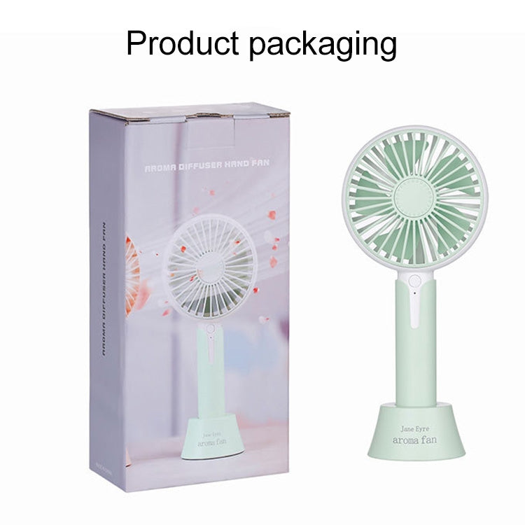 Mini DC 5V USB Rechargeable Aromatherapy Cooling Handheld Fan, 3 Speeds