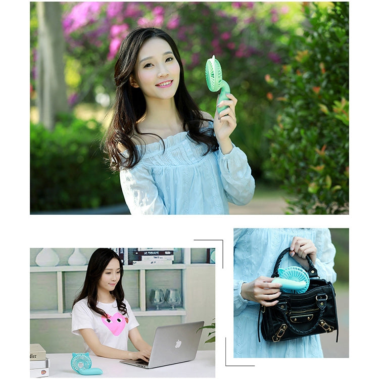 Portable Outdoor Handheld USB Charging Cartoon Squirrel Shape Mute Cooling Fan 3 Speeds
