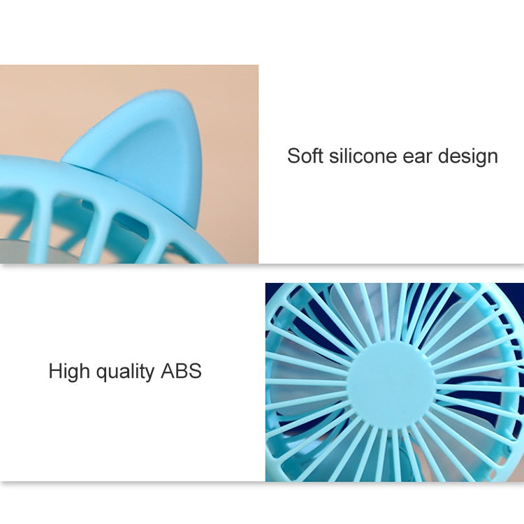 Portable Outdoor Handheld USB Charging Cartoon Squirrel Shape Mute Cooling Fan 3 Speeds