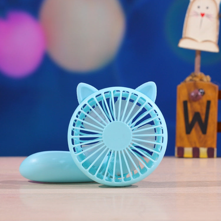 Portable Outdoor Handheld USB Charging Cartoon Squirrel Shape Mute Cooling Fan 3 Speeds