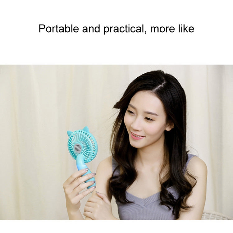 Portable Outdoor Handheld USB Charging Cartoon Squirrel Shape Mute Cooling Fan 3 Speeds