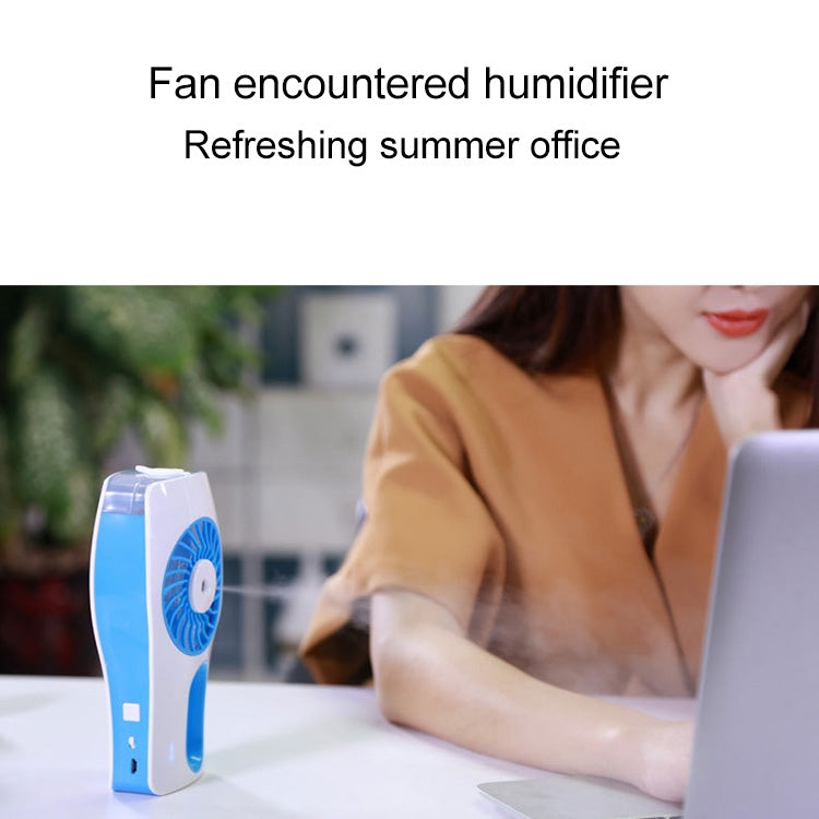 Portable USB Mini Handheld Humidifier Mist Face Water Spray Moisturizing Fan(Green)