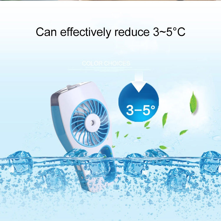 Portable USB Mini Handheld Humidifier Mist Face Water Spray Moisturizing Fan(Green)