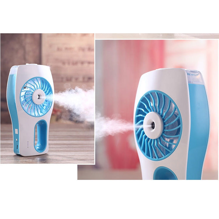 Portable USB Mini Handheld Humidifier Mist Face Water Spray Moisturizing Fan(Green)