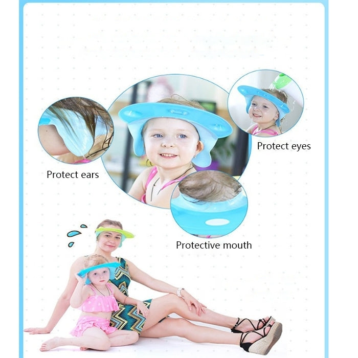 Hippo Shaped Baby Children Silicone Shower Caps, Random Color Delivery