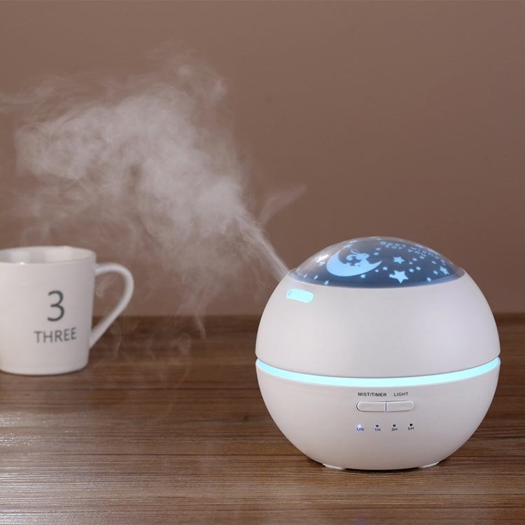 Ultrasonic Essential Oil Diffuser Aromatherapy Aroma Diffuser Humidifier with Colorful LED Atmosphere Light for Office, Home Bedroom, Capacity: 150ml(White)