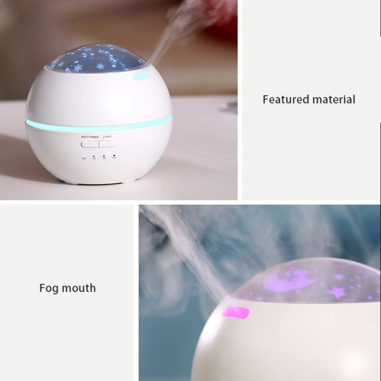 Ultrasonic Essential Oil Diffuser Aromatherapy Aroma Diffuser Humidifier with Colorful LED Atmosphere Light for Office, Home Bedroom, Capacity: 150ml(White)
