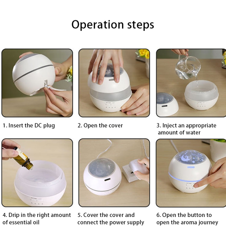 Ultrasonic Essential Oil Diffuser Aromatherapy Aroma Diffuser Humidifier with Colorful LED Atmosphere Light for Office, Home Bedroom, Capacity: 150ml(White)