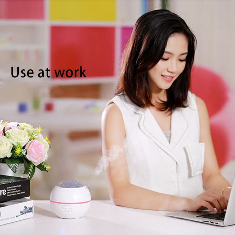 Ultrasonic Essential Oil Diffuser Aromatherapy Aroma Diffuser Humidifier with Colorful LED Atmosphere Light for Office, Home Bedroom, Capacity: 150ml(White)