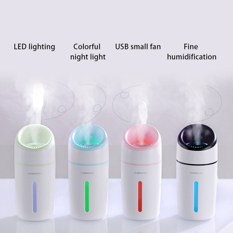 L8 2.5W Portable USB Mute Mini Humidifier Nebulizer with Colorful LED Atmosphere Light for Office, Home Bedroom, Car, Support USB Output, Capacity: 320ml, DC 5V