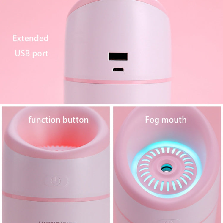 L8 2.5W Portable USB Mute Mini Humidifier Nebulizer with Colorful LED Atmosphere Light for Office, Home Bedroom, Car, Support USB Output, Capacity: 320ml, DC 5V