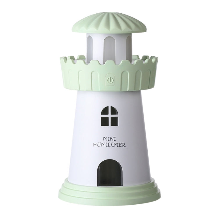 2.5W Lighthouse Portable USB Mute Mini Humidifier Nebulizer with LED Night Light for Office, Home Bedroom, Car, Capacity: 150ml, DC 5V