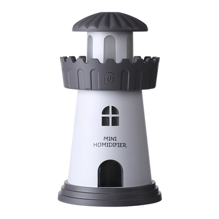 2.5W Lighthouse Portable USB Mute Mini Humidifier Nebulizer with LED Night Light for Office, Home Bedroom, Car, Capacity: 150ml, DC 5V