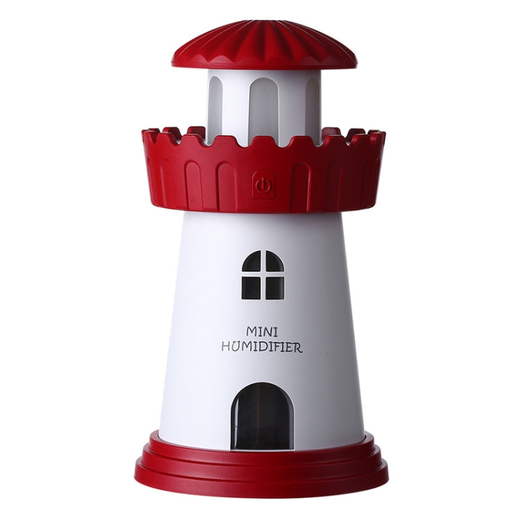 2.5W Lighthouse Portable USB Mute Mini Humidifier Nebulizer with LED Night Light for Office, Home Bedroom, Car, Capacity: 150ml, DC 5V