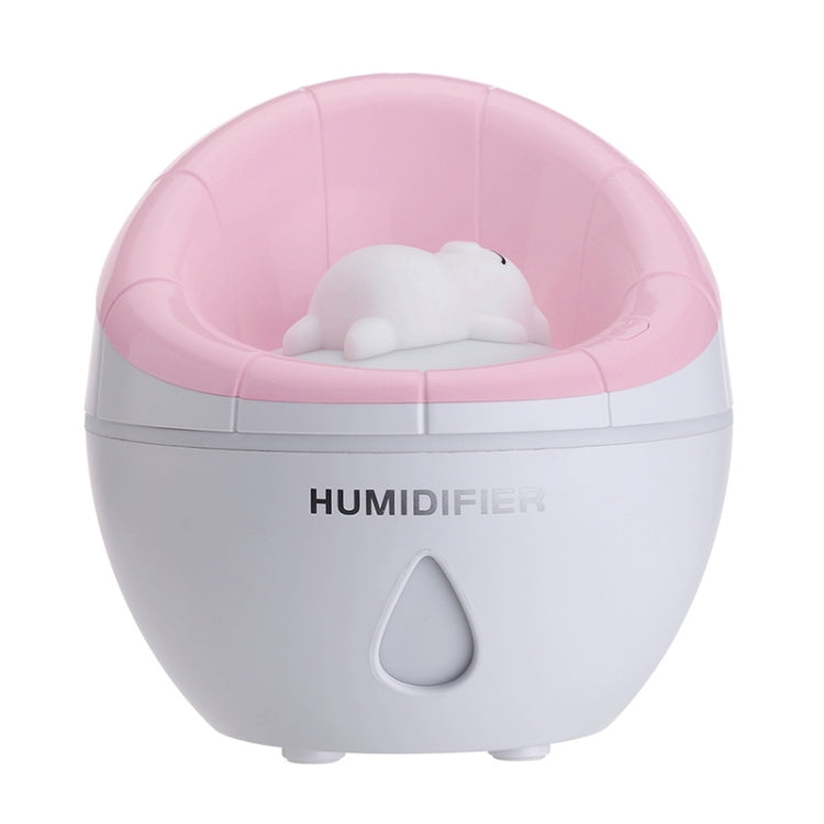 Sofa Portable USB Mute Mini Humidifier Nebulizer with LED Night Light for Office, Home Bedroom, Support USB Output, Capacity: 350ml, DC 5V(Pink)